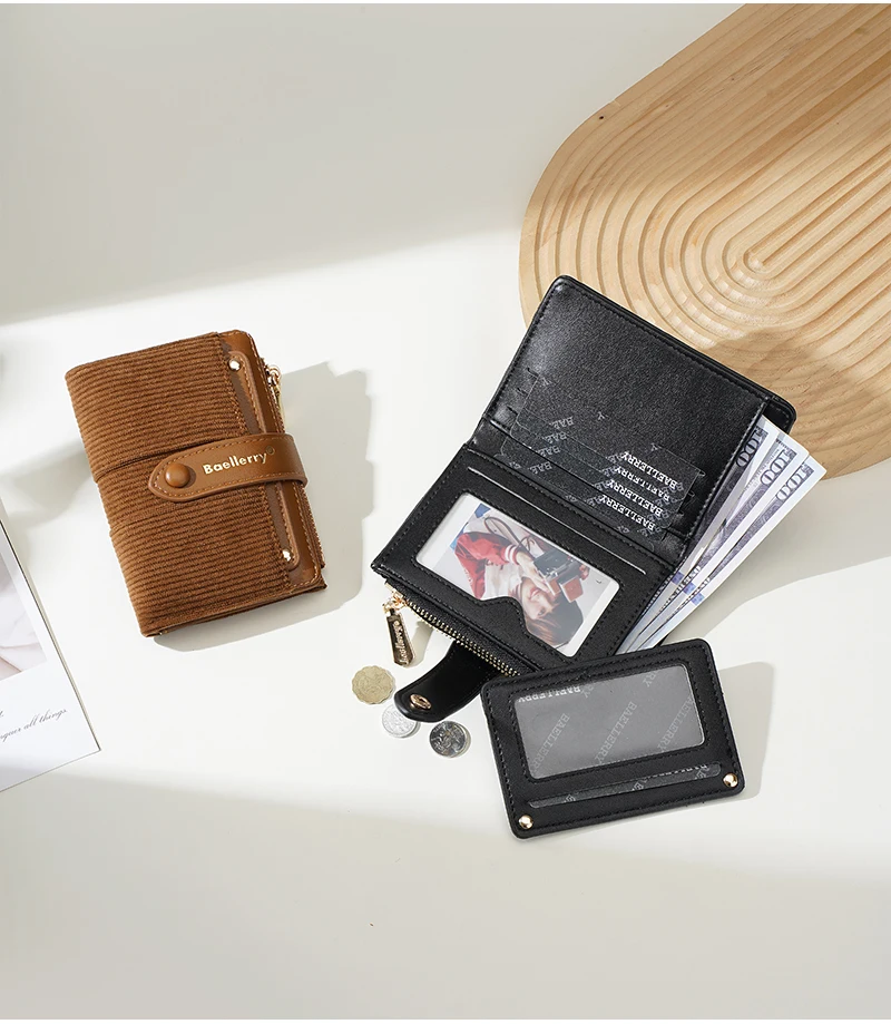 Braellery Multi-card Holder for Women Large Capacity Wallets Female Fashion Wallets Coin Change Purse Patchwork Design Purse