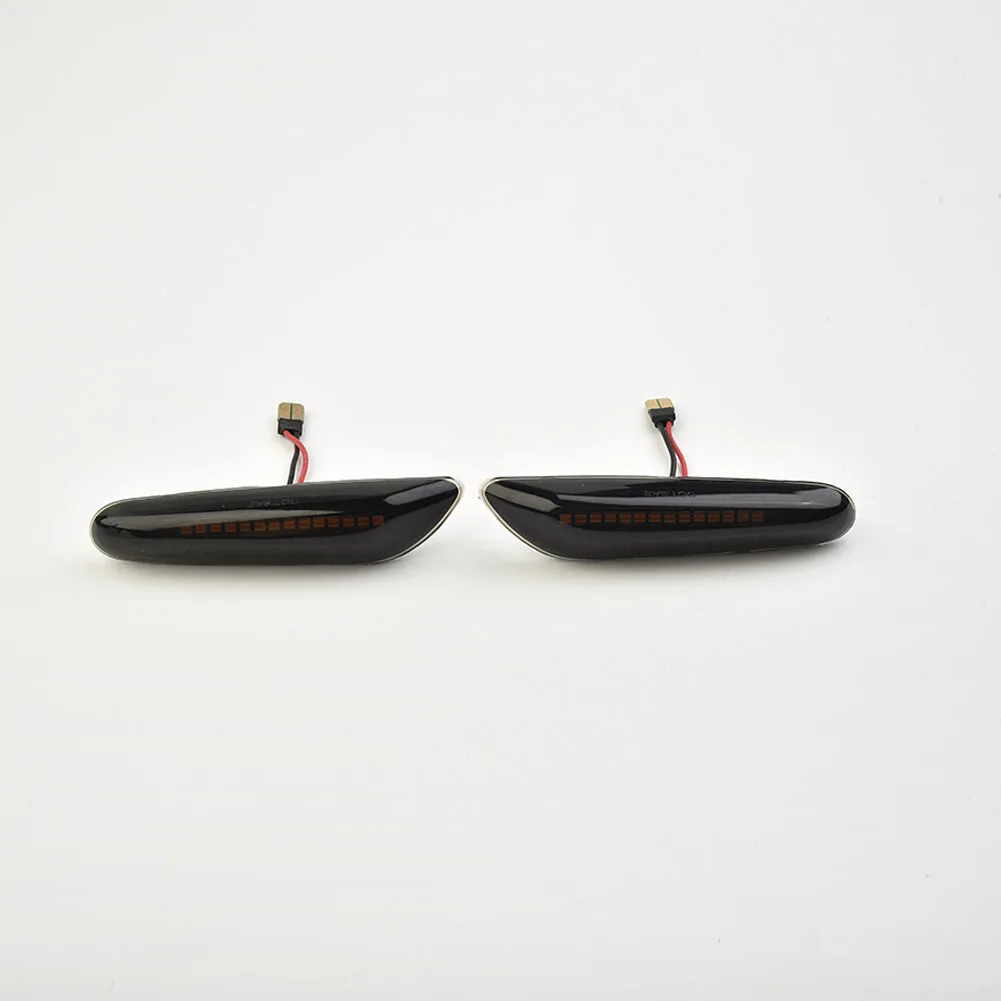 Car Turn Signal Dynamic LED 3000K 5W Left + Right PC+ABS Smoke/ Black Lens DC 12V L11.5*W2.5*H2.7cm High Quality
