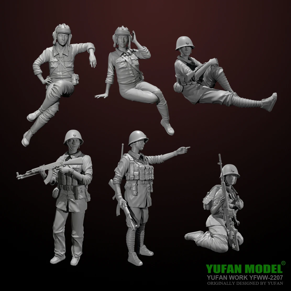 1/35YUFAN Resin Soldier model kits figure colorless and self-assembled No tanks and scene 6 soldier suits YFWW-2207