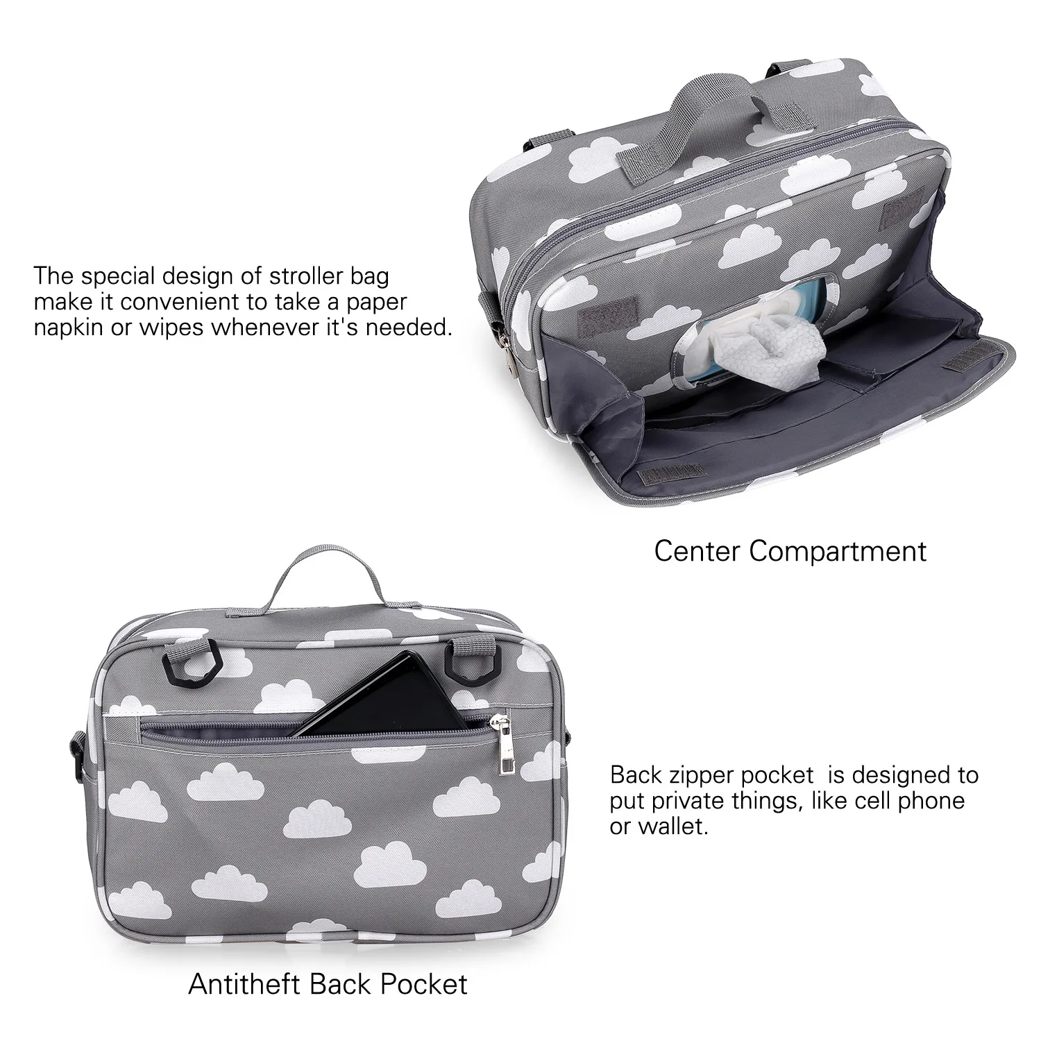 Baby Stroller Bags Waterproof Diaper Bag Large Capacity Mommy Travel Bag Multifunctional Maternity Mother Organizer Baby Car Bag