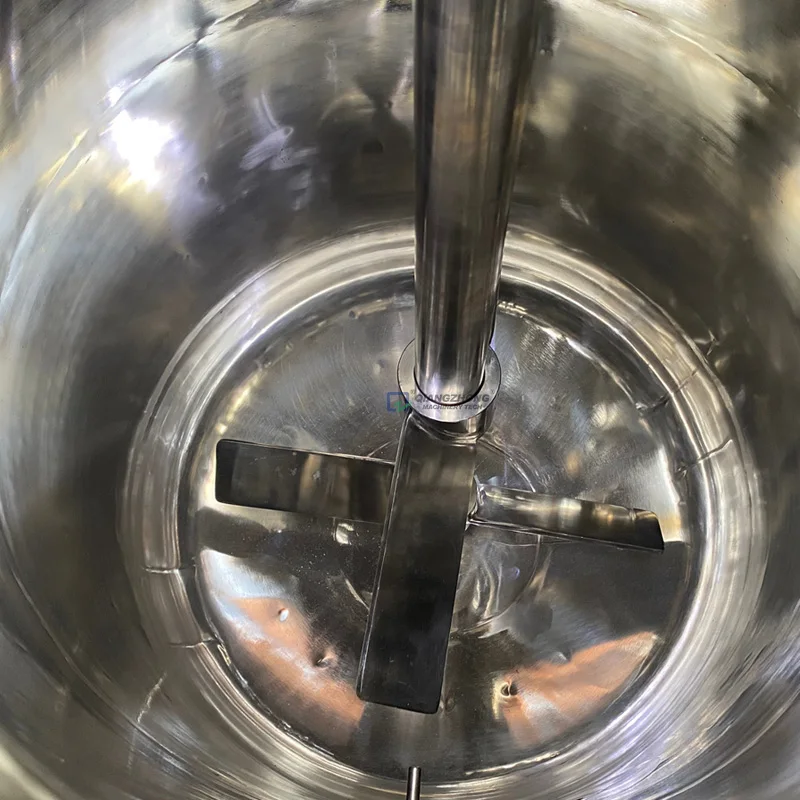 Mixer Tank with Jacket Electric Heating Stainless Steel Mixing Tank500L 1000L Stainless Steel Tank with Agitator Homogenizer