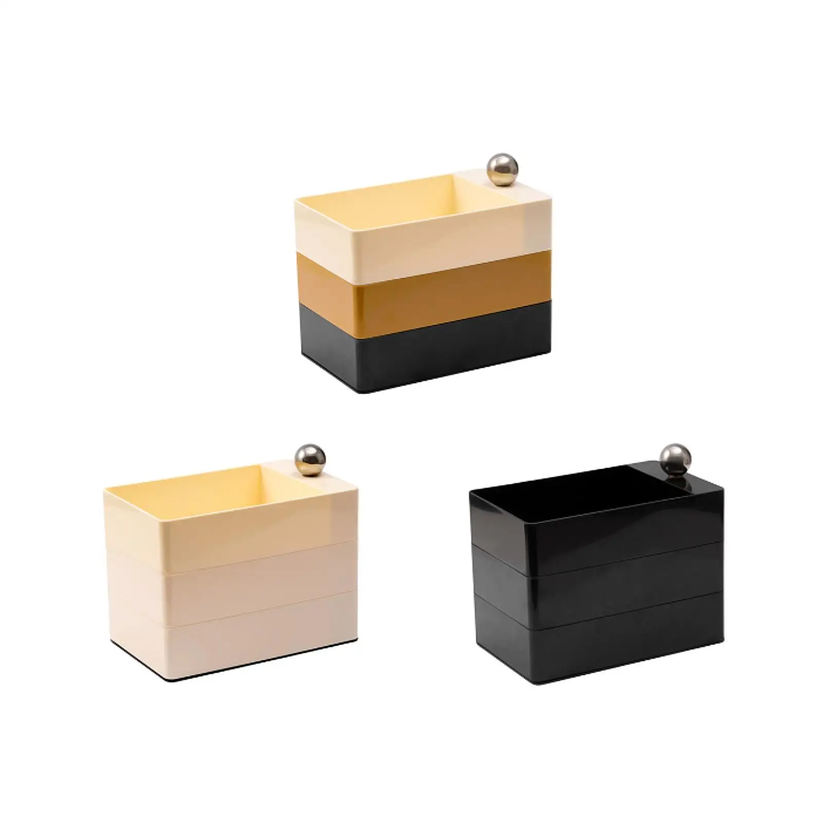 

Rotating Jewelry Box 3 Layer Jewelry Organizer Portable Storage Case Earring