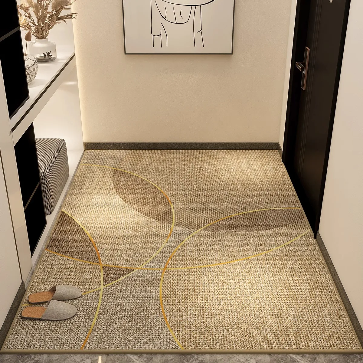 

Entrance Door Mat Dust Proof Carpet Bedroom Rug Chair Carpets Geometric Decoration Large Rugs High Density Short Pile Floor Mats