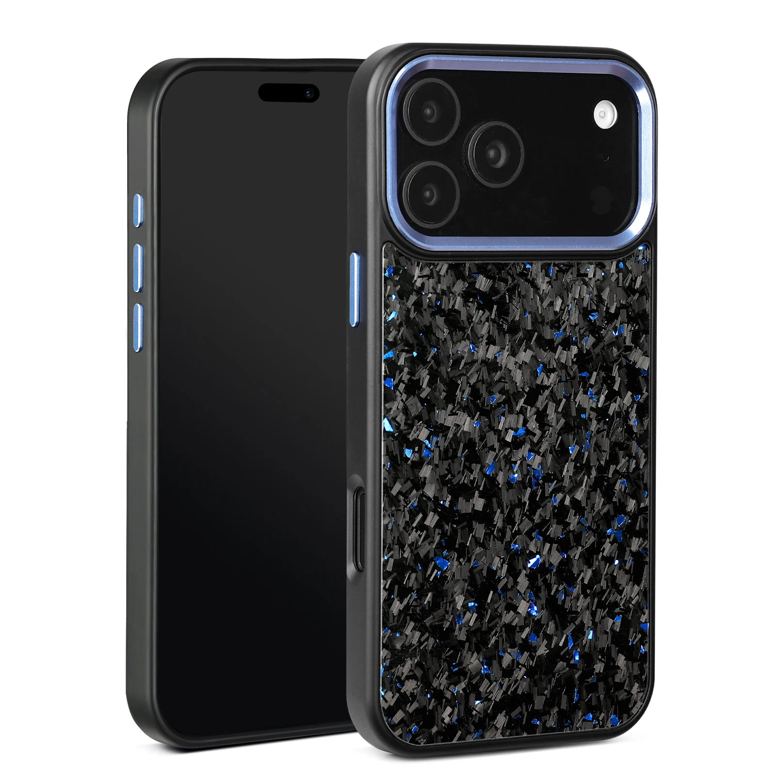 

Магнитный чехол для телефона из углеродного волокна для iPhone 17 Pro Max, воздухоударный, противоскользящий, с беспроводной зарядкой, совместимый с Cove