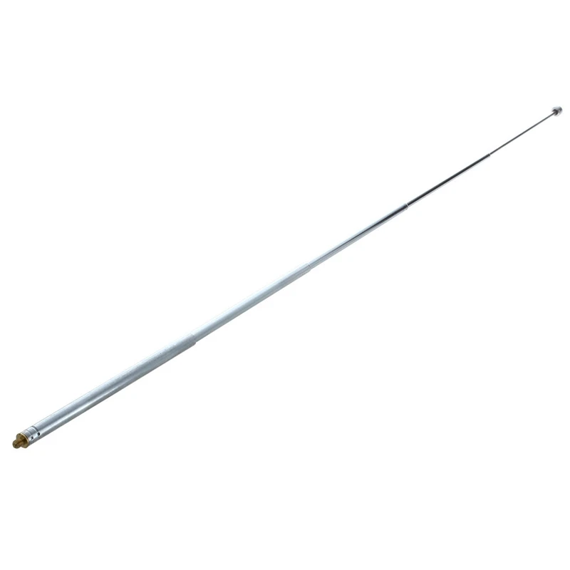 2X 13.6 Inch 345Mm FM Radio TV Telescopic Whip Antenna Aerial Silver Tone