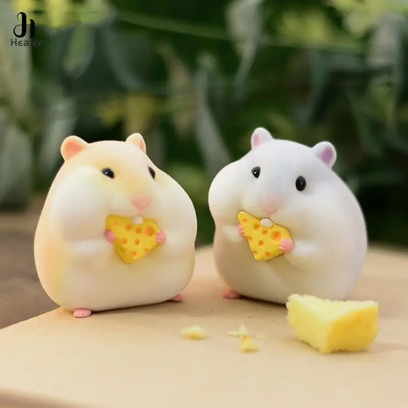 Cute Anime Stealing Hamster Car Interior Decoration Gourmet Hamster Figures Auto Dashboard Decoration For Car Accessories Woman