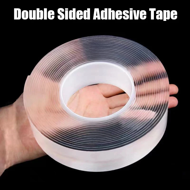 

Double Sided Adhesive Tape Strong Transparent Nano Double Sided Sticky Tape Waterproof Reusable Wall Stickers Super Strong