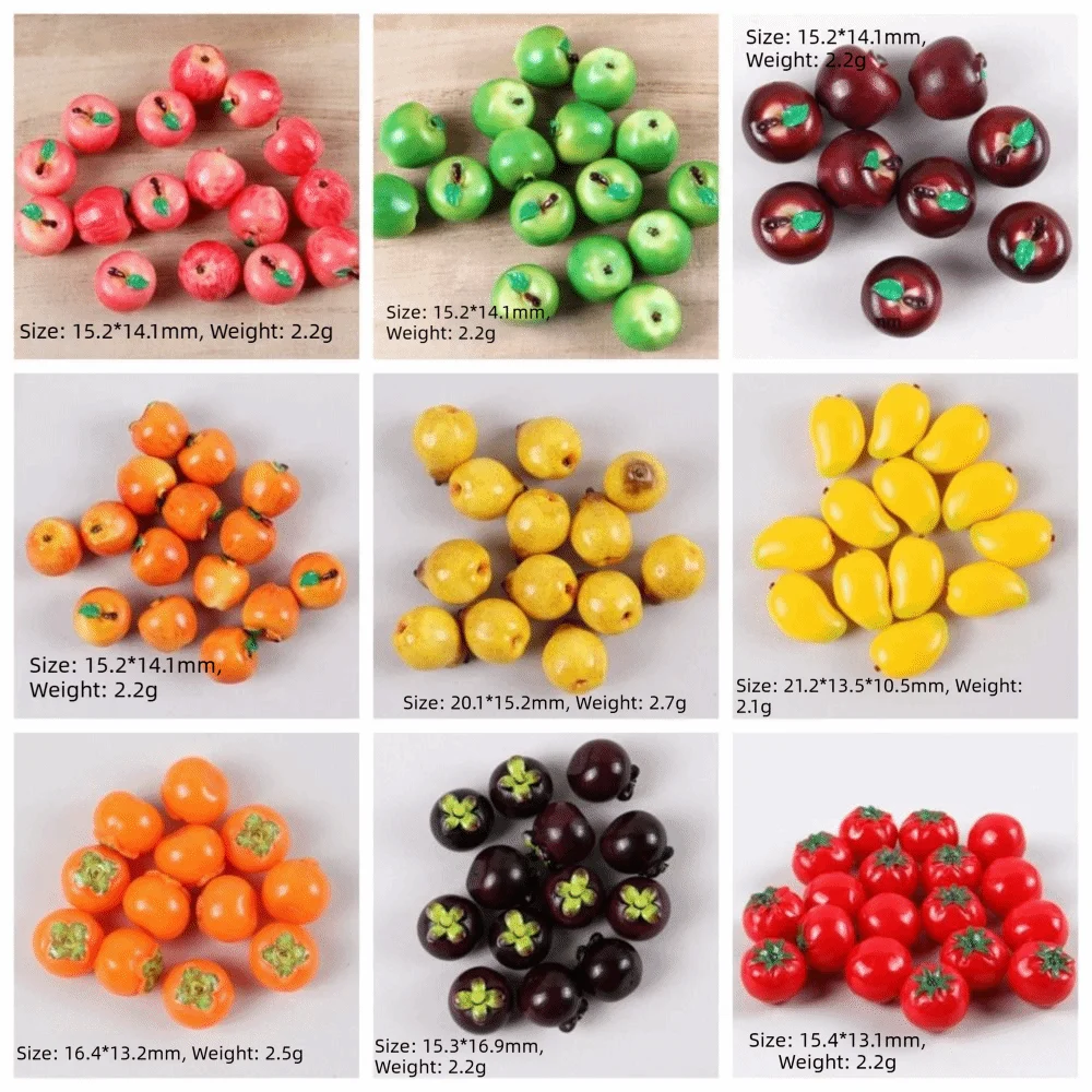 Not Hole Beads Fruit Necklace Accessories Stackable Blueberries Fruits Bracelet Accessories Handmade Colorful Beads for Not Hole