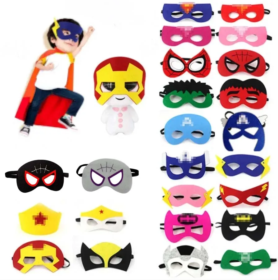 1 Pcs Halloween Superhero Masks Christmas Birthday Party Dress Up Costume Cosplay Mask For Kids Children Favor Mystery Gift