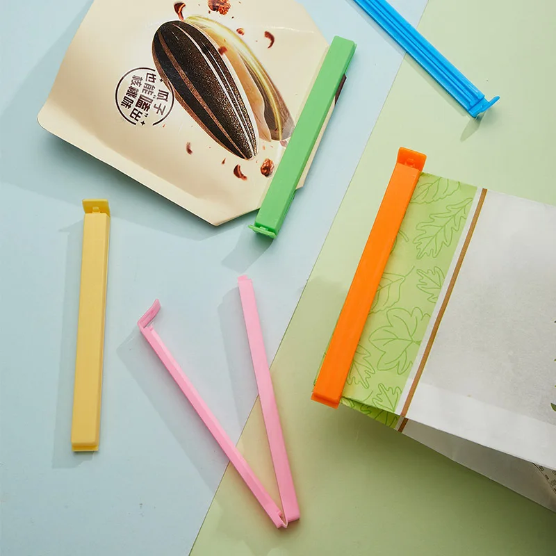 

Office Kitchen Sealing Clips Moisture-Proof Fresh-Keeping Snack Bag Sealer Clamp for Plastic Bags Colorful Reusable Food Storing