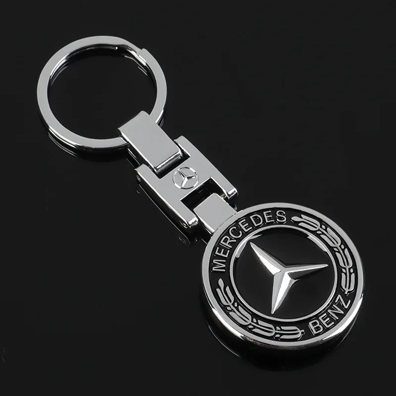 Car Styling Emblem Metal Keychain Key Ring Accessories For Mercedes Benz AMG W203 W206 W220 W205 W211 W212 W201 W210 W108 W168