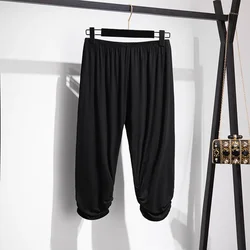 150kg Extra Large Women's Leggings Plus Big Size Women Clothing Loose Show Thin High Waist Bottoming Capris Pants 4XL 5XL 6XL