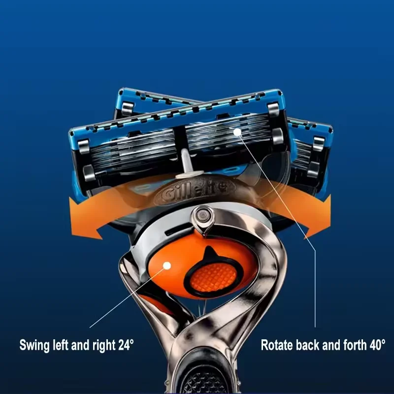 ماكينة حلاقة جيليت فيوجن بروجلايد للرجال، ماكينة حلاقة جيليت، ماكينة حلاقة، شفرة من الفولاذ المقاوم للصدأ مكونة من 5 طبقات وشفرة سوالف رقيقة من طبقتين