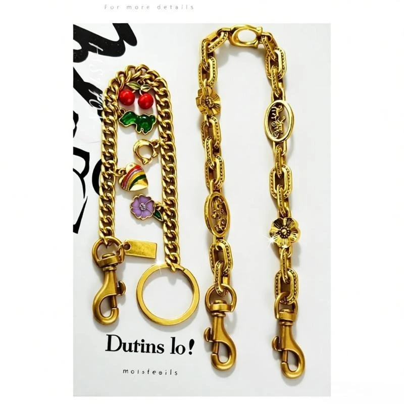 

Versatile Bag Pendant Shining Cherry Keychain Bag Charm Colorful Fashion Car Key Chain Metal Flowers Key Ring Exquisite Gifts