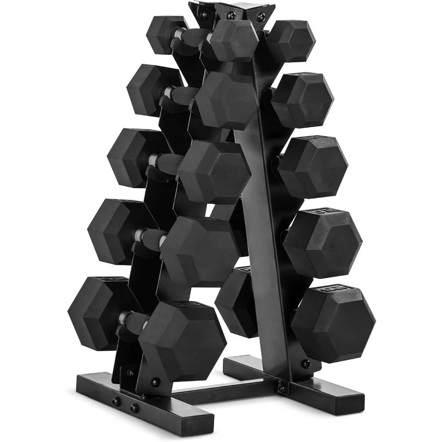 

Dumbbell Set with Rack 150lbs and 210lbs Options Steel Black Adjustable Weight Storage Solution