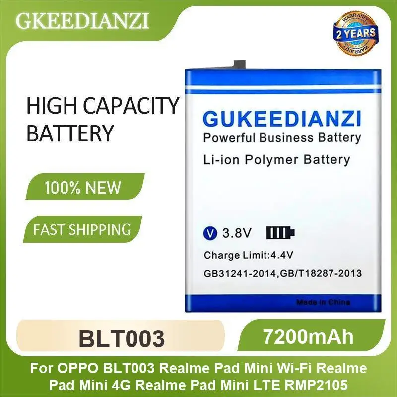 

Battery For OPPO Realme Pad 10.4 RMP2103 RMP2102 Mini RMP2105