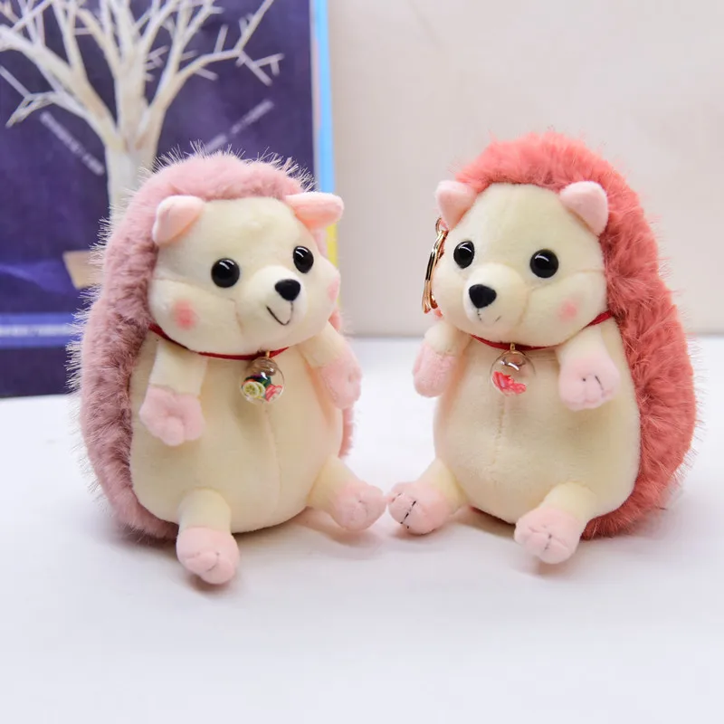 Cute Little Hedgehog Keychain for Girls, Cartoon Plush Toys, Pendant Doll, Kawaii Bag Acessório, Kids Birthday Gift, Novo, 2023