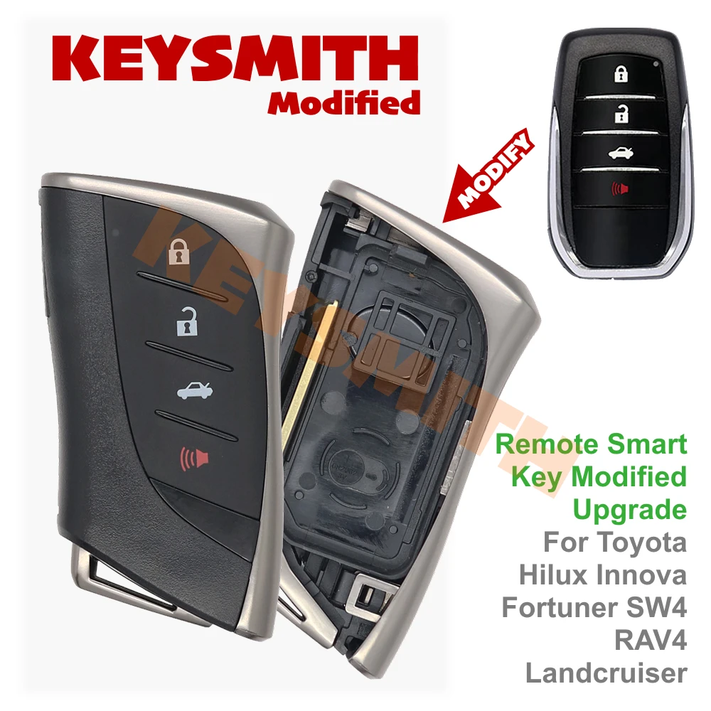 KEYSMITH Fernbedienung Smart Key Modifiziertes Upgrade für Toyota Hilux Innova Fortuner SW4 RAV4 Landcruiser Schlüsselgehäuse – Detail 1