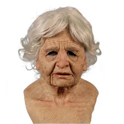 Funny Scary woman's Grandma grandpa mask for Halloween latex anti-wrinkle face maskparty performance halloween accessories joke