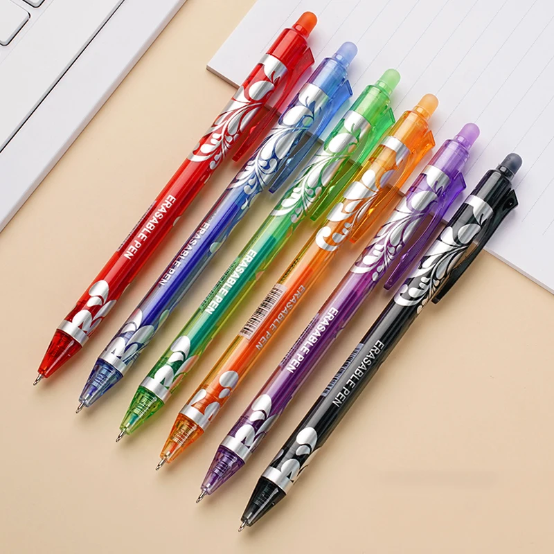 0,5mm Radierbare Gelstifte Set 6 Farben Nachfüllbarer Stift Magische Tinte Radierbarer Stift Abwaschbarer Griff Büro Schreibwaren Schüler Schule Schreibutensilien – Detail 10