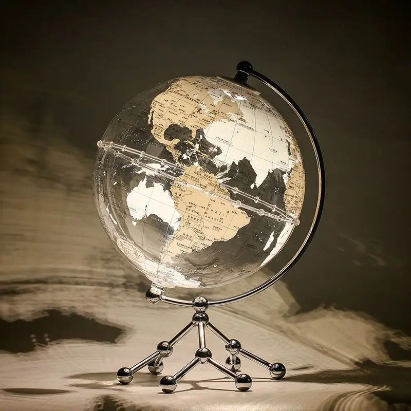 Globe decoration 20cm warm light series light luxury study living room dark light home decoration globe