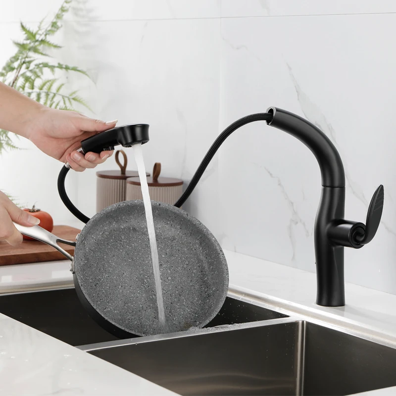 Kitchen hot and cold mixer basin sink faucet adjustable lift kitchen basin faucet pull out kitchen sink faucet.