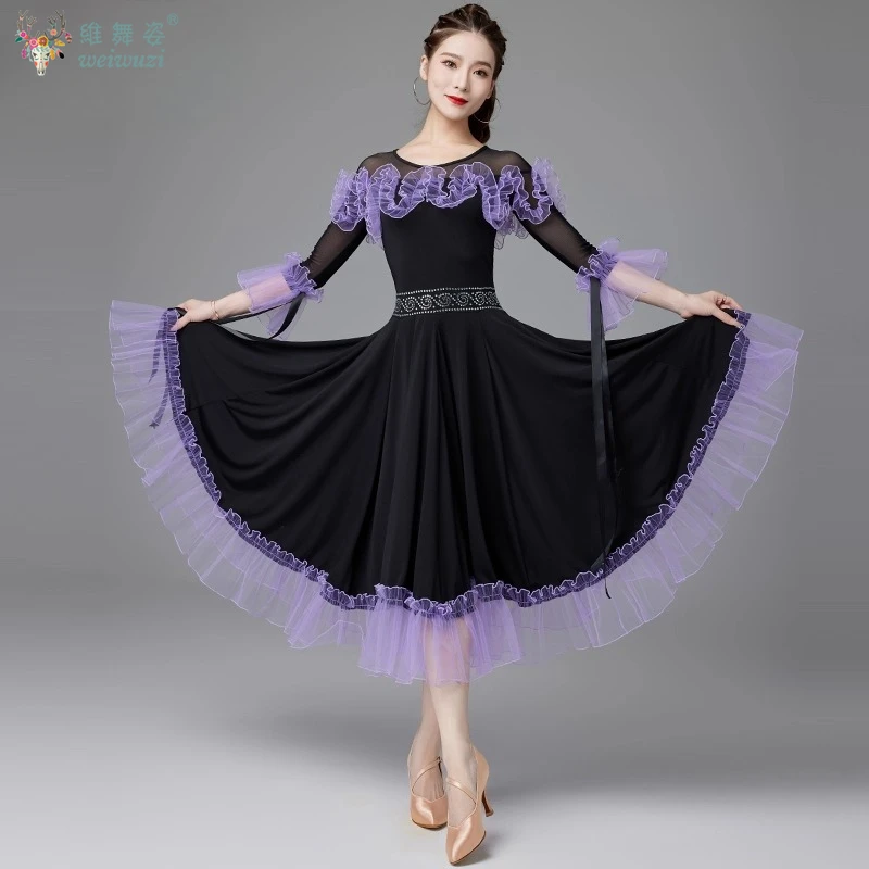 Ballroom Dans Jurk Dame Elegante Wals Tango Dans Kostuum Hoge Kwaliteit Vrouwen Ballroom Competitie Dansen Jurken