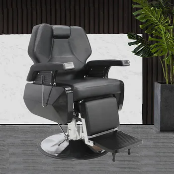 

Barber ChairThe New Hairdresser Barber Can Be Reclined And Reclined, The Oil Head , The Hair Salon For Hair Cutting,