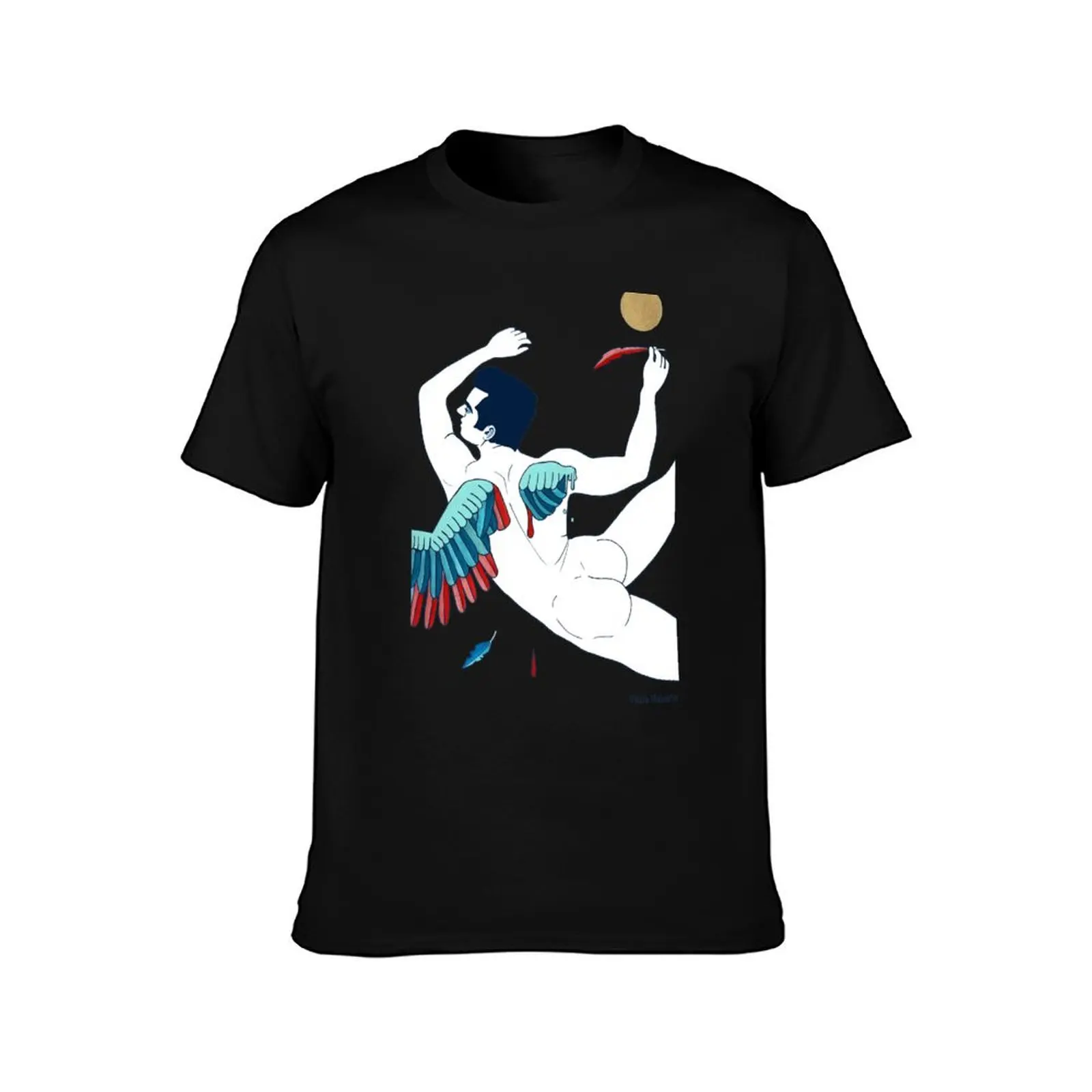 تي شيرت The Fall of Icarus تي شيرت رجالي عادي تي شيرت للرجل جرافيك مضحك