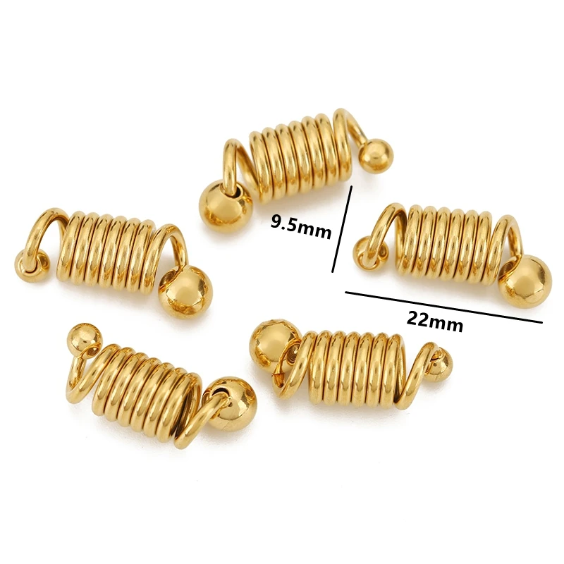 5pcs Stainless Steel Love Oval Spring Hollow Square Gold Charms Pendant for Necklace Earrings DIY Jewelry Making Supplies view 3