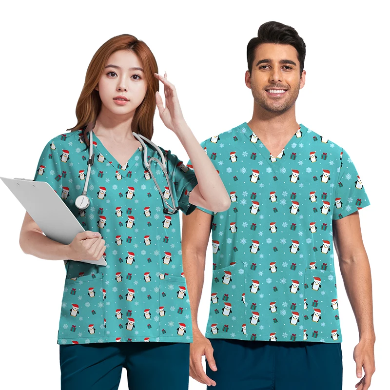 Mignon infirmière orm ort Sve Cisas motif imprimé haut dentaire handwaing vêtements médecin magasin tenue de travail Polyester La...