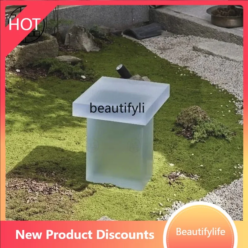 

G53 Modern minimalist geometric acrylic, corner few frosted coffee table sofa cabinet bedside table