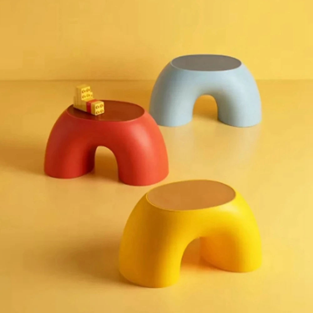 

LLCS-Stool Rainbow Shape Footstool Kids Step Stool Seat For Living Room Indoor Furniture Children's Stool Toy