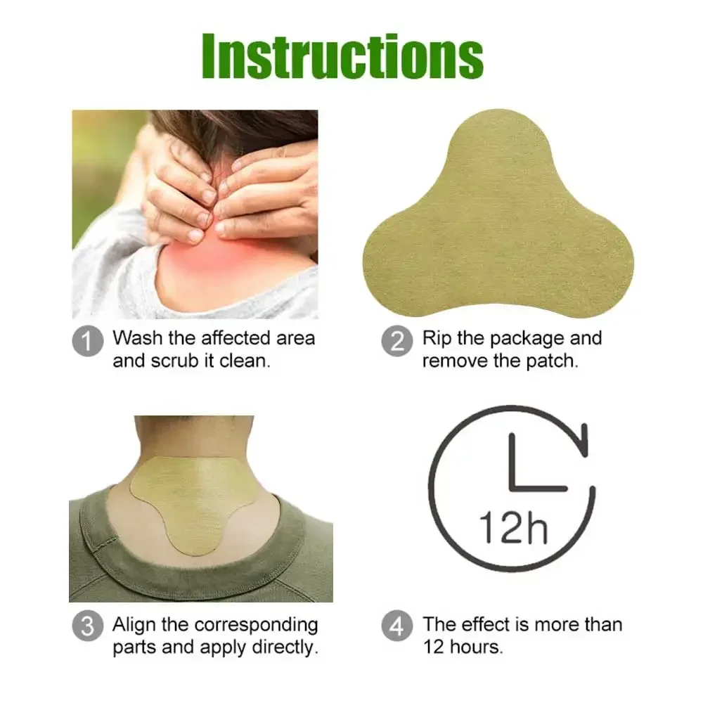 8/24/48pcs Neck Patches Wormwood Medical Plaster Cervical Spine Pain Relief Sticker Arthritis Moxibustion Hot Compress Patch