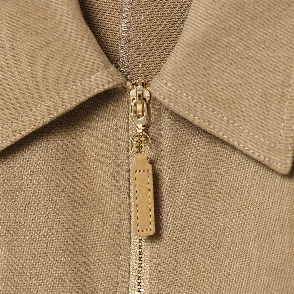 Winter nieuwe damesmode kraag verstelbare taille zak decoratie jas en wijde pijpen casual broek