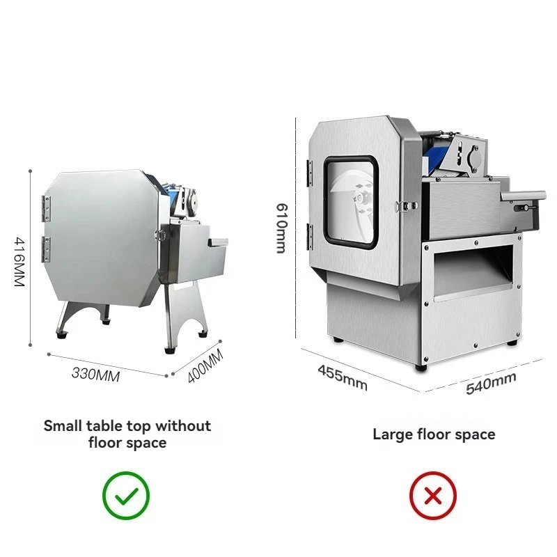 Small Tabletop Chopped Green Onion Machine Commercially Used Chili Rings Shredded Slices Vegetable Cutter Adjustable Thickness