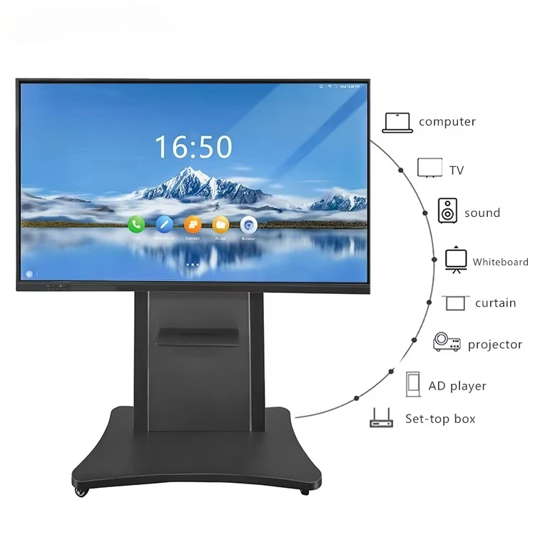 

75-дюймовая UHD IPS RAM 8 ГБ RAM 128 ГБ Core I3 RJ45 Обучение Образованию Умная цифровая интерактивная доска