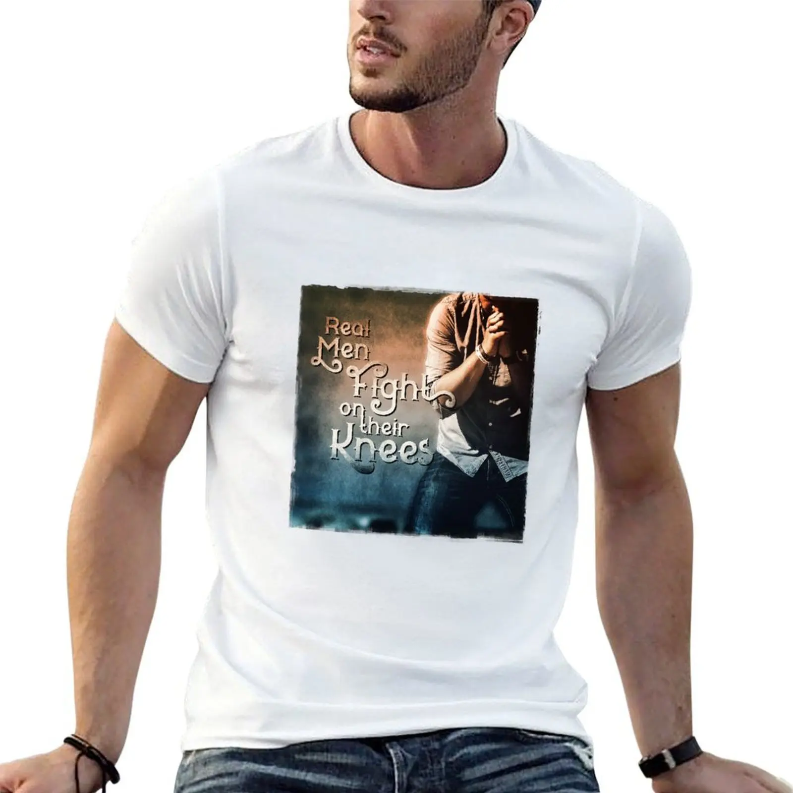 Real Men Fight on Their Knees T-Shirt man t shirt cotton t shirts for man cotton soft t shirts designer T-shirt
