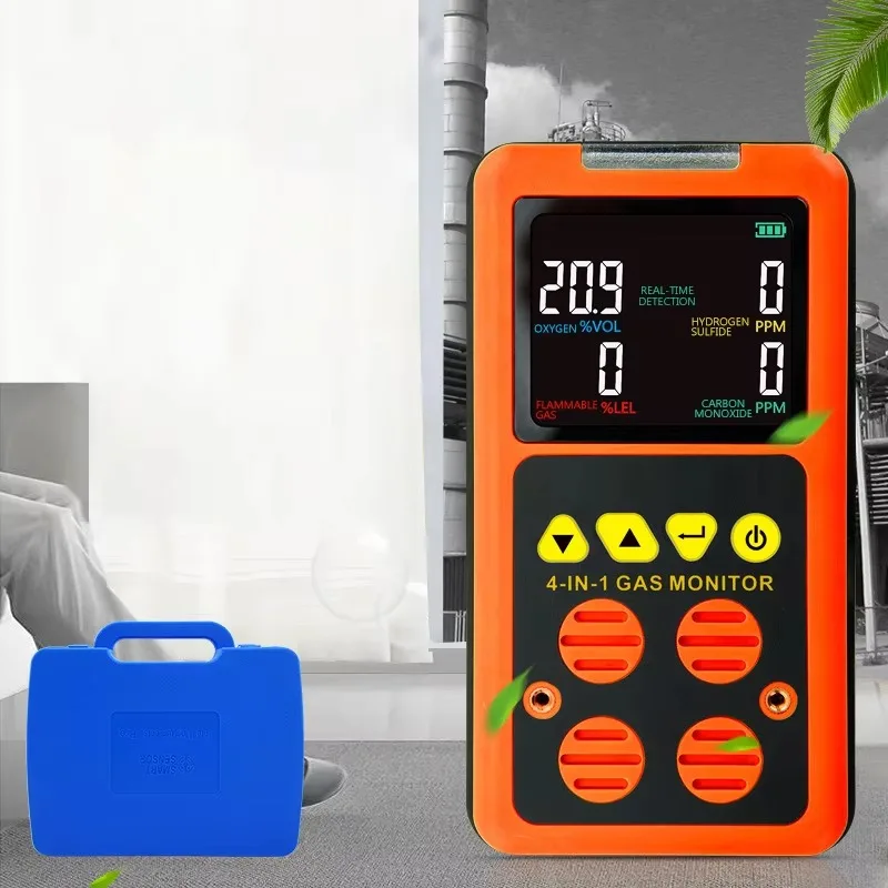 New-4 In 1 Gas Detector Toxic And Harmful Gas Combustible Oxygen CO Hydrogen Sulfide Alarm