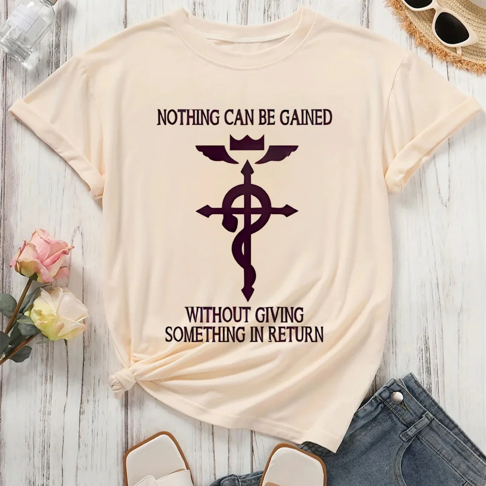 Full Metal Alchemist shirt women Retro aesthetic harajuku  Psychedelic Grunge Punk streetwear 2000s harajuku Y2k University