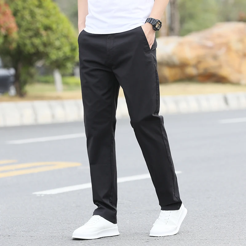 

Men's Lightweight Summer Casual Pants Loose-Fit Straight-Leg Pants Versatile Dress Pants