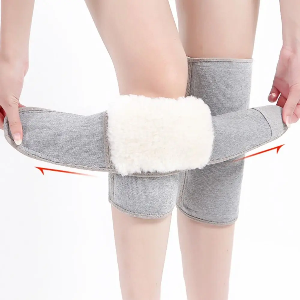 

Adjustable Style Plus Velvet Winter Knee Pads Lightweight Thickened Warm Knee Sleeve Coldproof Warm Leg Sleeves Unisex