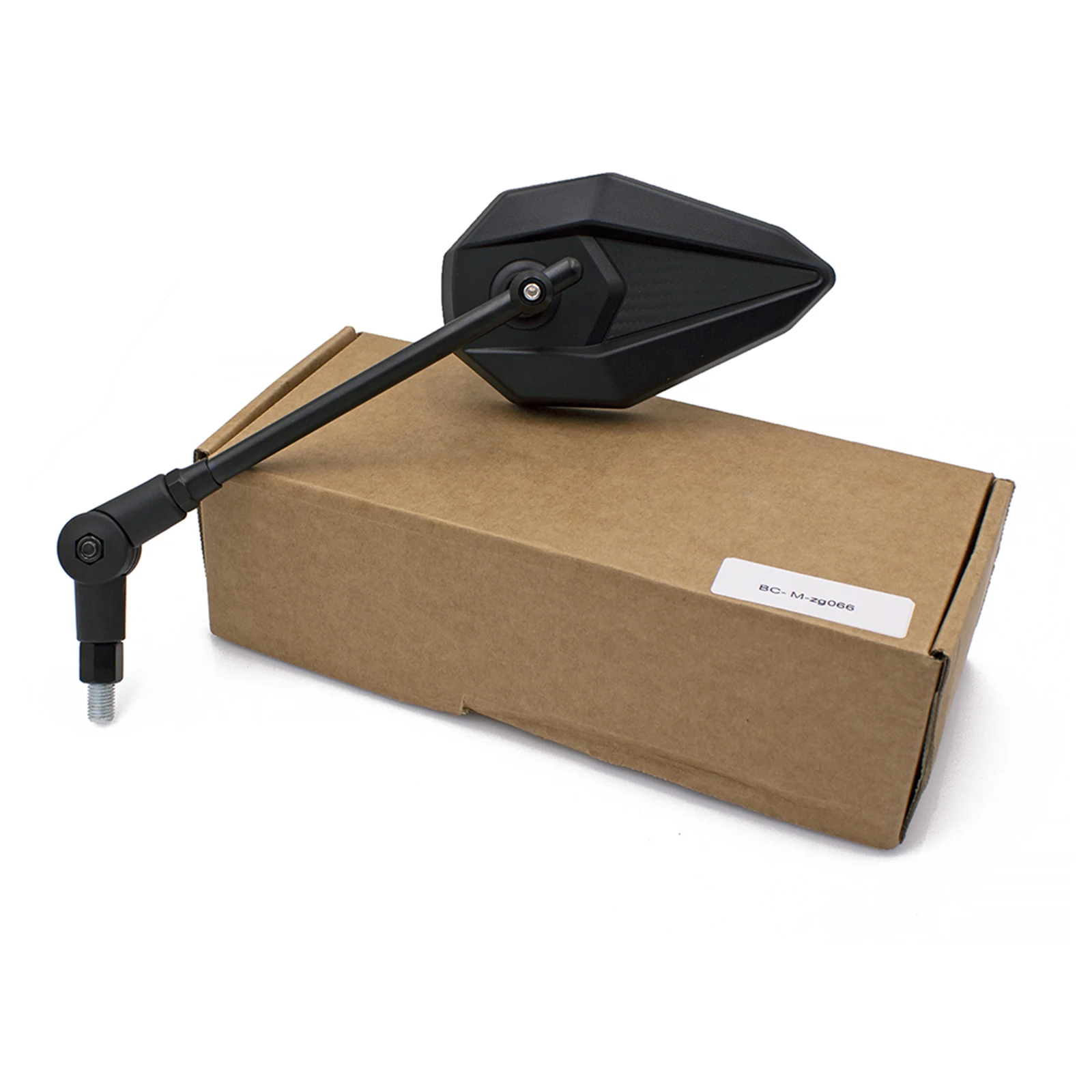 

Motorcycle Black Rearview Side Mirrors Folding Rotate Rod Modified Moto Rearview Side Mirror 360 Degrees Telescopic Mirror