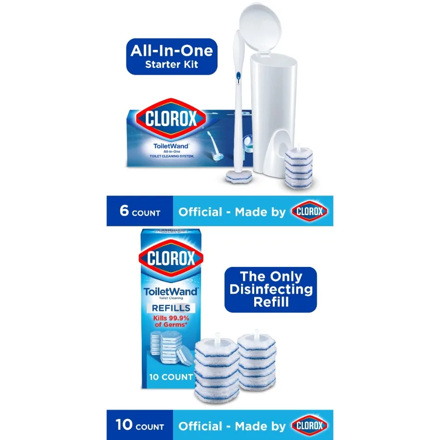 

ToiletWand Disposable Toilet Bowl Brush Cleaner System with 16 Refills