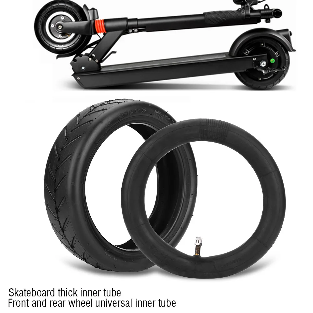 Scooter Tire Set Of Two, 8.3x8.3x2.4in Outer And Inner Wheel Rubber Tire Tyre For Xiaomi Electric Scooter Skateboard Outer Tire