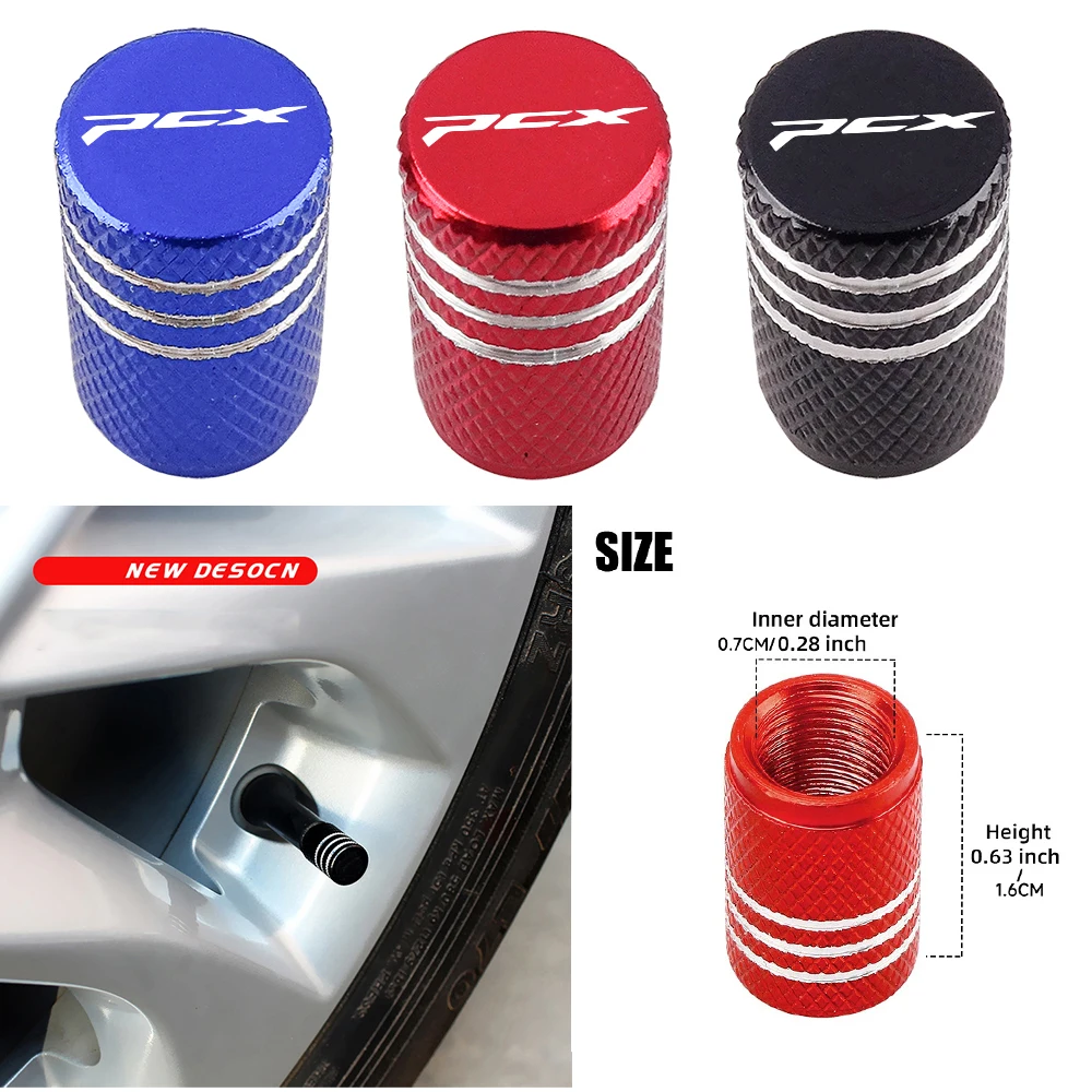 

Motorcycle Accessorie Wheel Tire Valve Stem Caps Airtight Covers Dustproof Caps For HONDA pcx PCX Electric PCX125 150 160 Hybrid
