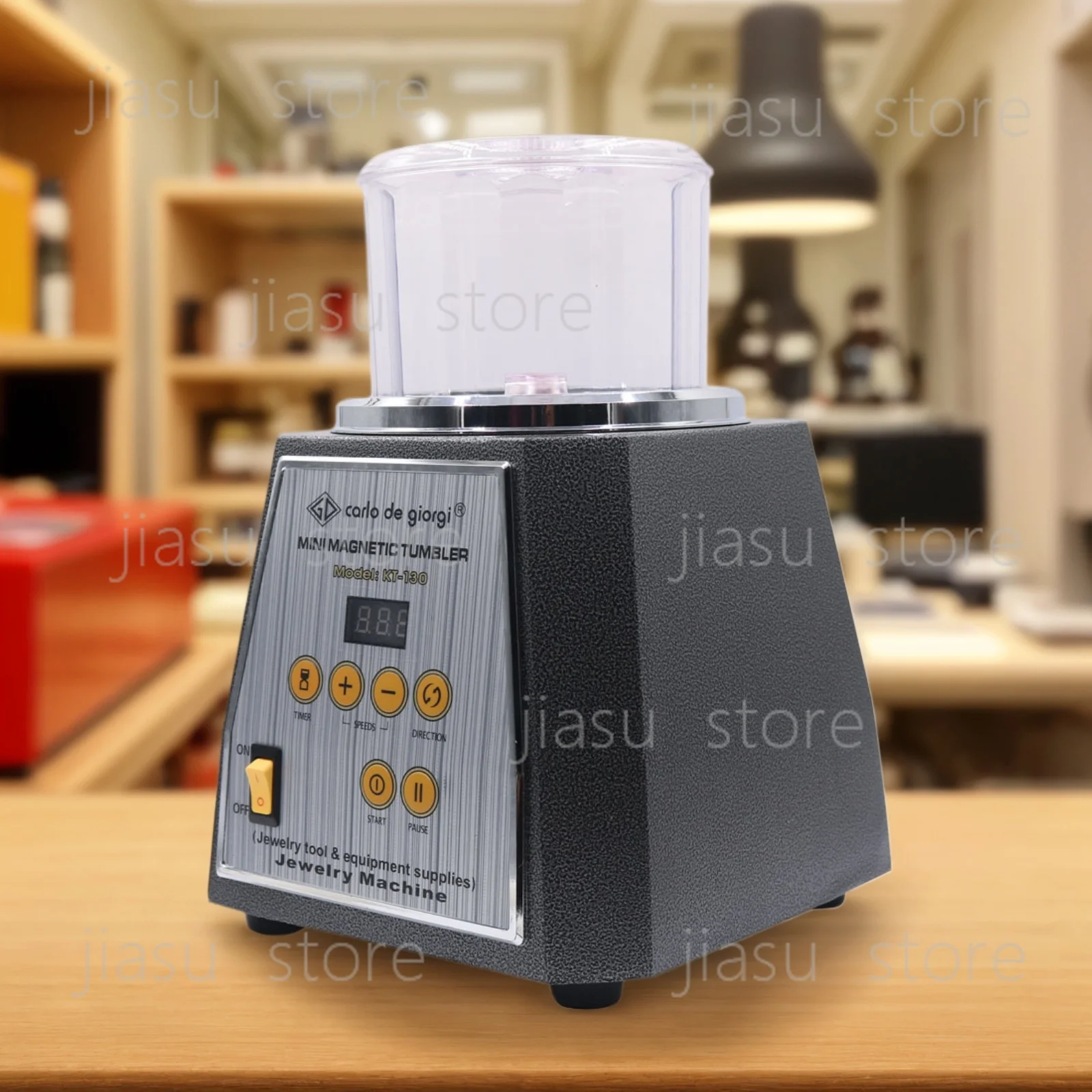 

Kinway Factory KT-130 600g Capacity Electromagnetic Gold Silver Metal Magnetic Tumbler Polisher Jewelry Polishing Machine