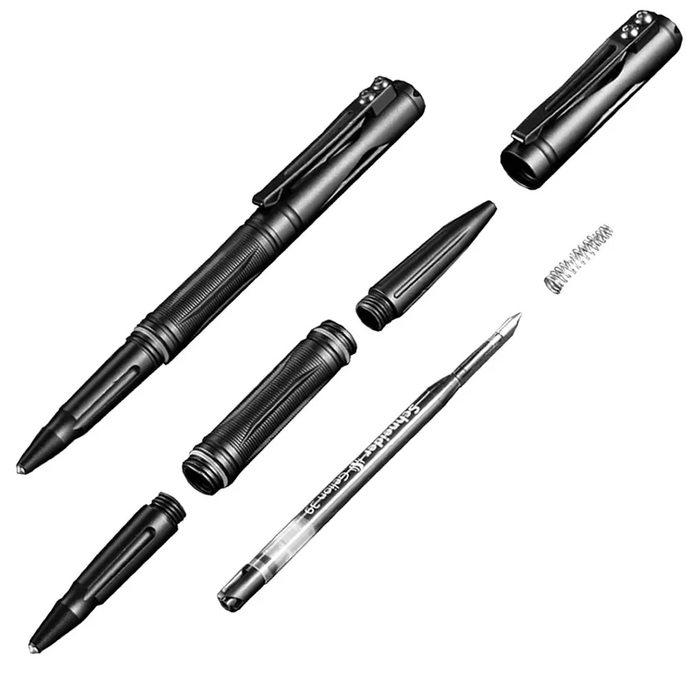 NITECORE NTP21 Tactical Tungsten-Bezel Aluminum Alloy Pen Multifunctional Self Defense Tool Glass Breaker + Stainless Steel Clip