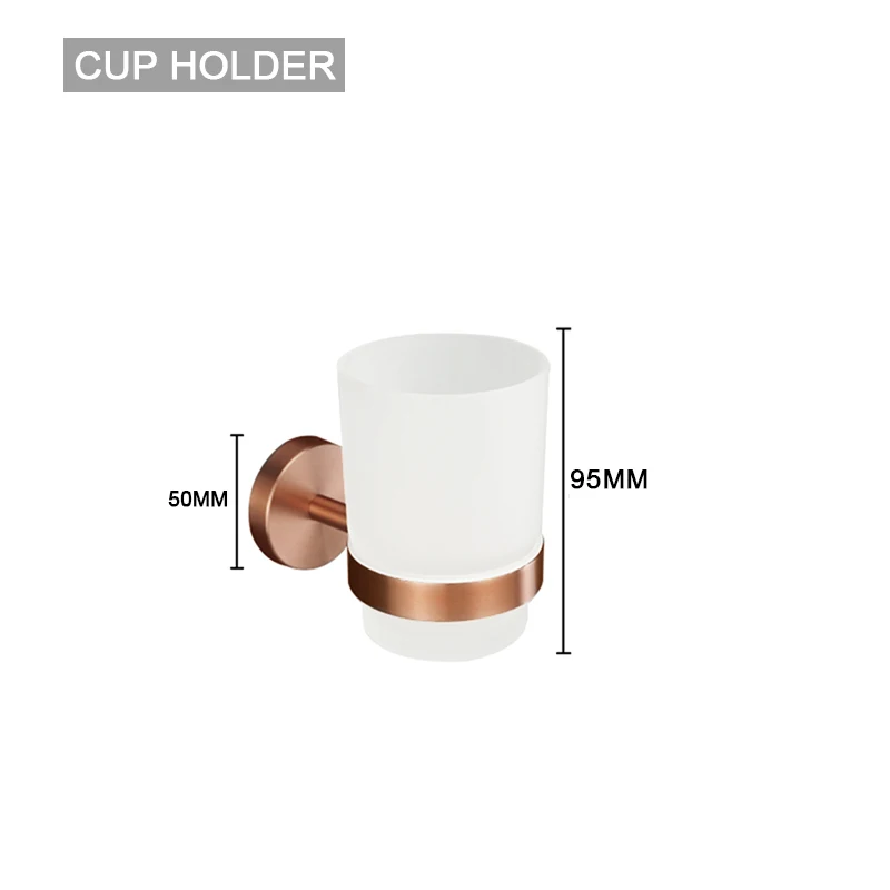 Geborsteld Rose Goud Roestvrij Staal Badkamer Hardware Set Handdoekenrek Kapstok Handdoekstang Toiletrolhouder Zeepbakje Accessoires