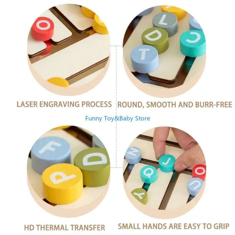 Educatief eiken scriptnummer puzzelspel voor kinderen Redeneren Training Cognitieve ontwikkeling Reisvriendelijk leren speelgoed